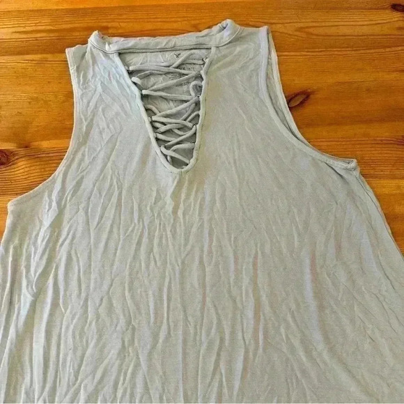 SOFT & SEXY America Eagle outfitters cross cross front women M AEO TANK - Picture 2 of 5
